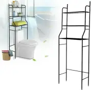 Tiers 3 Toilet Shelf Bathroom Rack Over Laundry Washing Machine Storage Black