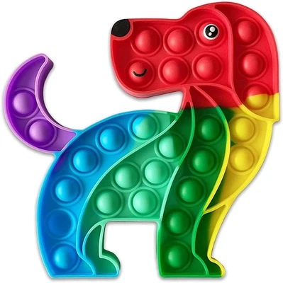 Cute Animal Dog Push Pop up Its Bubble Sensory Fidget Toys, Autism Special Ne...
