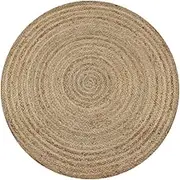 Area Rug, Soft Floor Rug Floor Mat Fluffy Carpet Rug Area Rug Braided Jute 120 cm Round