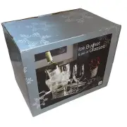 Ice Bucket & Pair of Glasses Distributed By ULTA Beauty Excellent Condition