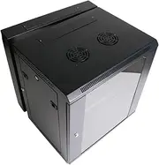 HCC 12RU 19 Inch 550mm Deep Wall Mount Cabinet Server Rack with Rear Swing Frame Data Network Comms 12U 19”, Black (RW-12R-550)