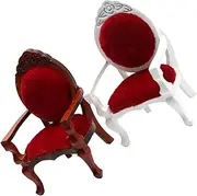 ERINGOGO Exquisite Miniature Wooden Chair for Mini House Furniture Decorative Props