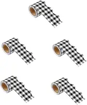 jojofuny 5 Rolls Chalkboard Stickers Borders Whiteboard for Wall Strip Paper for Bulletin Board White and Black Bulletin Board Border Border Walls Coated Paper Stickers