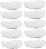 [COMPUKAS] 10Pcs Adjustable Elastic Chef Hat Breathable Hair Caps for Cooking Food Service and Kitchen Use and Colors Unisex Design Prevents Hair Contamination White