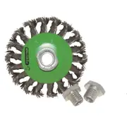 Josco 100mm Twistknot Stainless Steel Wire Bevel Wheel Brush Btb100ss
