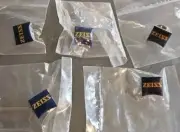 NEW ZEISS Blue Hat Vest Lapel 5 Pin LOT Pinback Pins Optics Scope Binoculars