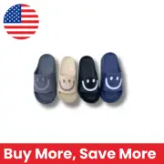 Smiley Face Slide Slippers for Women Men – Soft Anti-Slip Indoor Outdoor Sandals