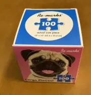 Re-marks 100 Piece Pug Puppy Dog Puzzle - Open Box