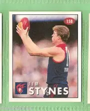 1996 AFL SELECT STICKER #158 JIM STYNES, MELBOURNE DEMONS
