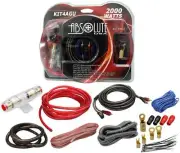 Absolute KIT4AGU PRO Marine Auto Car RV Amplifier Complete Installation Amp Kit