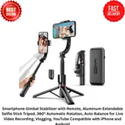 Smartphone Gimbal Stabilizer with Remote Aluminum Extendable Selfie Stick