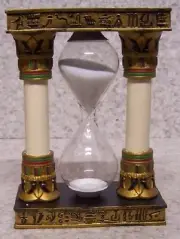 Hourglass Sand Timer Egyptian Coluimns Pharaohs NEW 5 minute boiled egg Gift Box