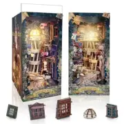 DIY Book Nook Kit for Adults,Miniature Kit with LED,DIY Magic Night Alley
