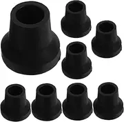 8pcs Heavy Duty Rubber Walker Tips 16mm Universal Fit Cane Tips Replacement Non-slip Foot Pads for Walking Sticks