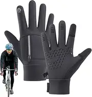 [ノーブランド品] Winter Gloves, Warm Gloves - Waterproof Mittens | Winter Gloves Thermal Warm Mittens Touch Screen Windproof Gloves for Cycling Hiking Walking