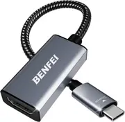 BENFEI 000318GY USB C to HDMI Adapter Thunderbolt 3/4 Compatible with iPhone 15/16 Pro/Max, MacBook Pro/Air 2023, iPad Pro, iMac, S23, XPS 17, Surface Book 3 and More