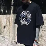 港版潮T 石頭島 背後大園標 短T STONE ISLAND 短袖T恤 個性TEE 情侶款 男生 個性潮T 重磅純棉