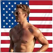 ENMOON Miles US Flag Teller Tapestry 3x3Ft Wall Art Wall Hanging Tapestry Living Room Bedroom Dorm Aesthetic Decor