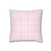 Chic Checkered PinkThrow Pillowcase, Decorative Cushion Cover, Modern Home