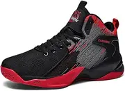 [WELRUNG] Unisex High Top Lightweight Fly-Weaving Running Jogging Sneakers Basketball Shoes for Youth