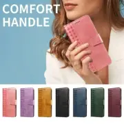 Leather Grid Wallet Phone Case for Samsung A10 A50 A40 A70 A7 A8 A9 Note 20 10 9