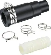DWC-00 Dishwasher Drain Hose Adapter Kit - Compatible with Insinkerator Garbage Disposals, Includes 1 Inlet Connector, 1 Hose Clamp & 3 Spring Clamps (Secure Leak-Proof Connection)