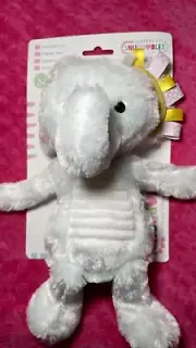 Sensory Snuggables From The Land Of Make Believe Ideas Elephant Plush Rattle NEW