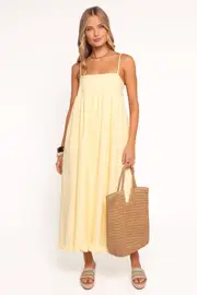 [PUP3] Miuccia Maxi Dress - Butter Yellow XS Yellow