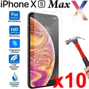 x10 Tempered Glass 9H Guard screen protector for Apple iPhone Xs MAX Front