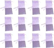 Healeved Empty Lavender Sachets Bag - 12 Pcs Drawstring Pouch Bags for Dried Lavender, Reusable Lavender Bags for Storage Candy, Potpourri, Jewelry, Earring, Small Objects - Lavender Pouch