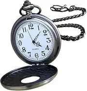 [Holibanna] Pocket Watch Watches Hanging Watch Hollow Watch Vintage Chain Watch Mechanic Quartz Watch Retro Watch Alloy Case