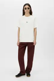 Lyra Logo Cotton Tee in Soft White - CAMILLA AND MARC® C&M