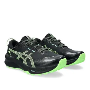 【asics 亞瑟士】GEL-TRABUCO 12 GTX 男款 越野 慢跑鞋 防水(1011B801-001-001 黑綠 黑 健行 GORE-TEX)