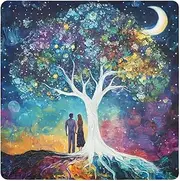 Joisal Valentine's Day Tree Moon Small Camera Pouch Magic Wrap for Tech Gear Camera Lens 21.7"x21.7"