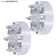 2X Silver Wheel Spacers 6x5.5 to 6x5.5 12x1.5 studs 2" For Toyota 4runner Tacoma (for: Toyota)