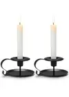 Taper Candle Holders, 2 Count Candlestick Holders, Black Candle Holder Decor