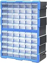 Small Parts Organizer, 60 Grids Drawer Storage, Stackable Drawer Cabinet, Hardware Storage Organizer, Garage Organization Cabinet, Crafts Storage Organizer for Garage Organization
