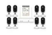 Elinz Wireless Home Battery Security 1080P HD WiFi 8x Camera CCTV System 8CH NVR Indoor Outdoor 1TB HDD