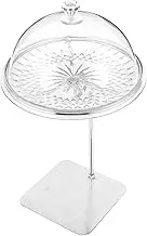 LIGIGWASH Cake Stand with Lid Round Serving Tray for Pastry Dessert Display Clear Dome Cover for Wedding Party Table Decor Chic Food Tray Stand