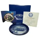 1992 Royal Copenhagen Danish Porcelain Blue Collectible Christmas Plate