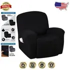 Elegant Non-Slip Black Recliner Cover - Machine Washable Stretch Slipcover
