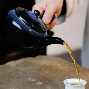 側把壺日式和風茶器橫手陶瓷茶壺單壺出口日本壺過濾急須壺茶壺