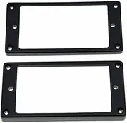 Dopro Set of 2 Humbucker Pickup Ring Pickup Mounting Frame Flat Bottom 35 for Neck and 79 for Bridge Pickup Black