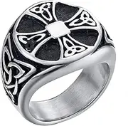 [Generic] Stainless Steel Viking Irish Trinity Celtics Knot Cross for Man Punk Biker Jewelry