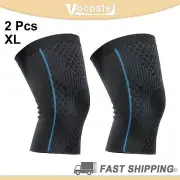 2pcs Knee Brace Knee Sleeves Knee Support for Women Men Nylon Black Blue Size XL