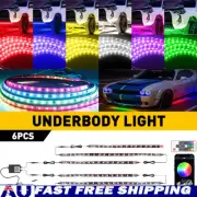 60+120 RGB Under Car Neon Light Tube Glow Underglow Underbody LED Strip Lights
