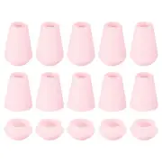 20Pcs Plastic Cord Lock Bell End Stopper Cord End Lock Rope Fastener, Light Pink