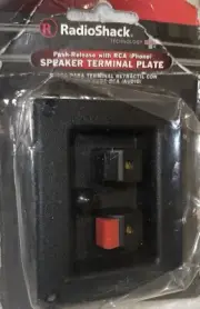 RadioShack 274-631 Push-Release RCA Phono Speaker Terminal Plate NEW