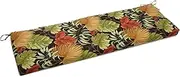 57-inch by 19-inch Outdoor Spun Polyester Loveseat Cushion - Tropique Raven