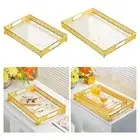 Serving Tray Serving Platter Modern Decorative Tray with Handles for Room